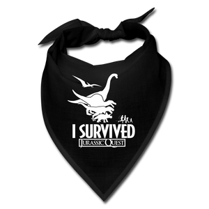 I Survived Jurassic Quest Bandana - black