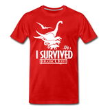 I Survived Jurassic Quest Classic - Adult T-Shirt - red