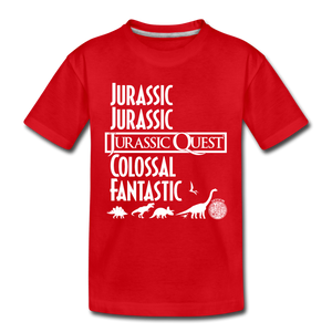 Jurassic Quest Theme Song Lyrics – Youth T-shirt - red
