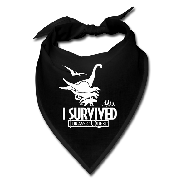 I Survived Jurassic Quest Bandana - black